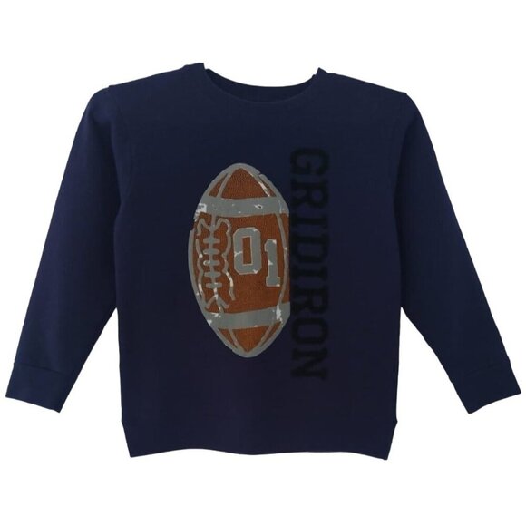 Hanes FreshIQ Gridiron Football Graphic Sweatshirt M Medium Navy Blue - Picture 5 of 8